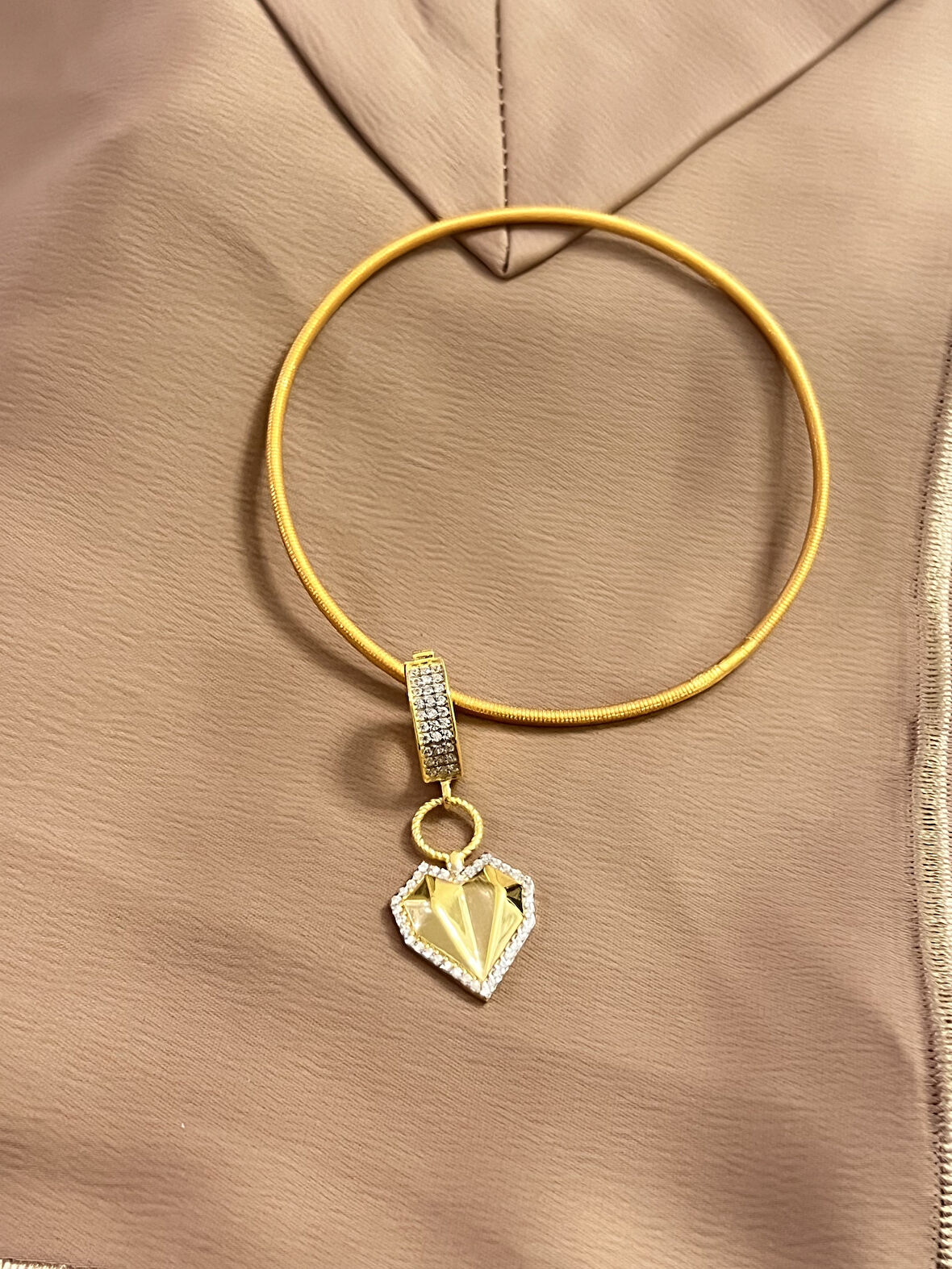 Kalp Model Ajda Bilezik 925 Ayar Gümüş Charm