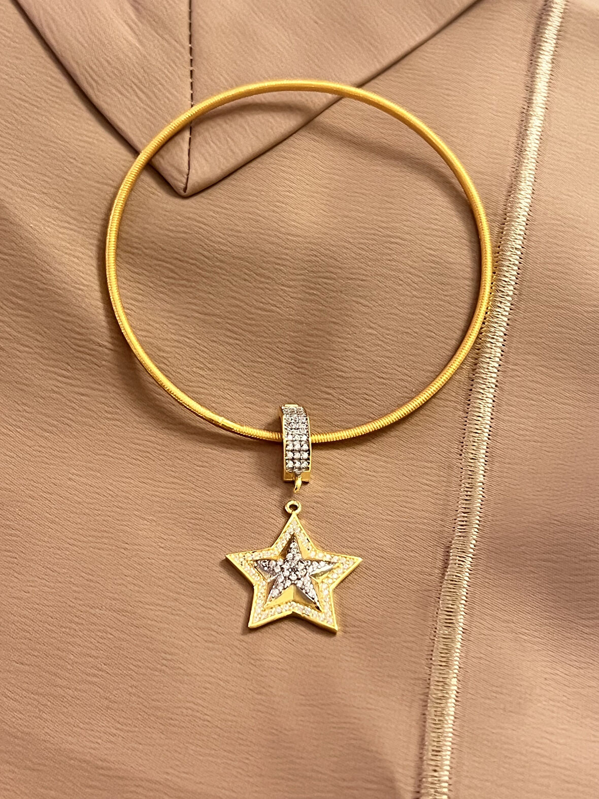 Ajda 925 Ayar Gümüş Kalp Charm Bilezik