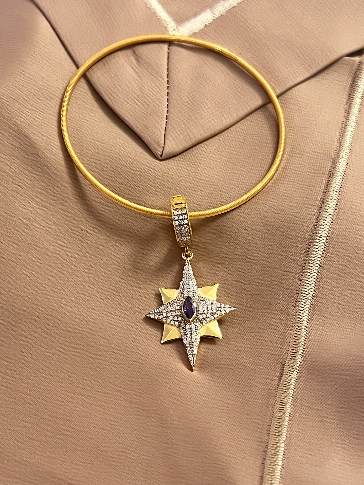 Ajda 925 Ayar Gümüş İki Adet Kutup Yıldızı Charm Bilezik