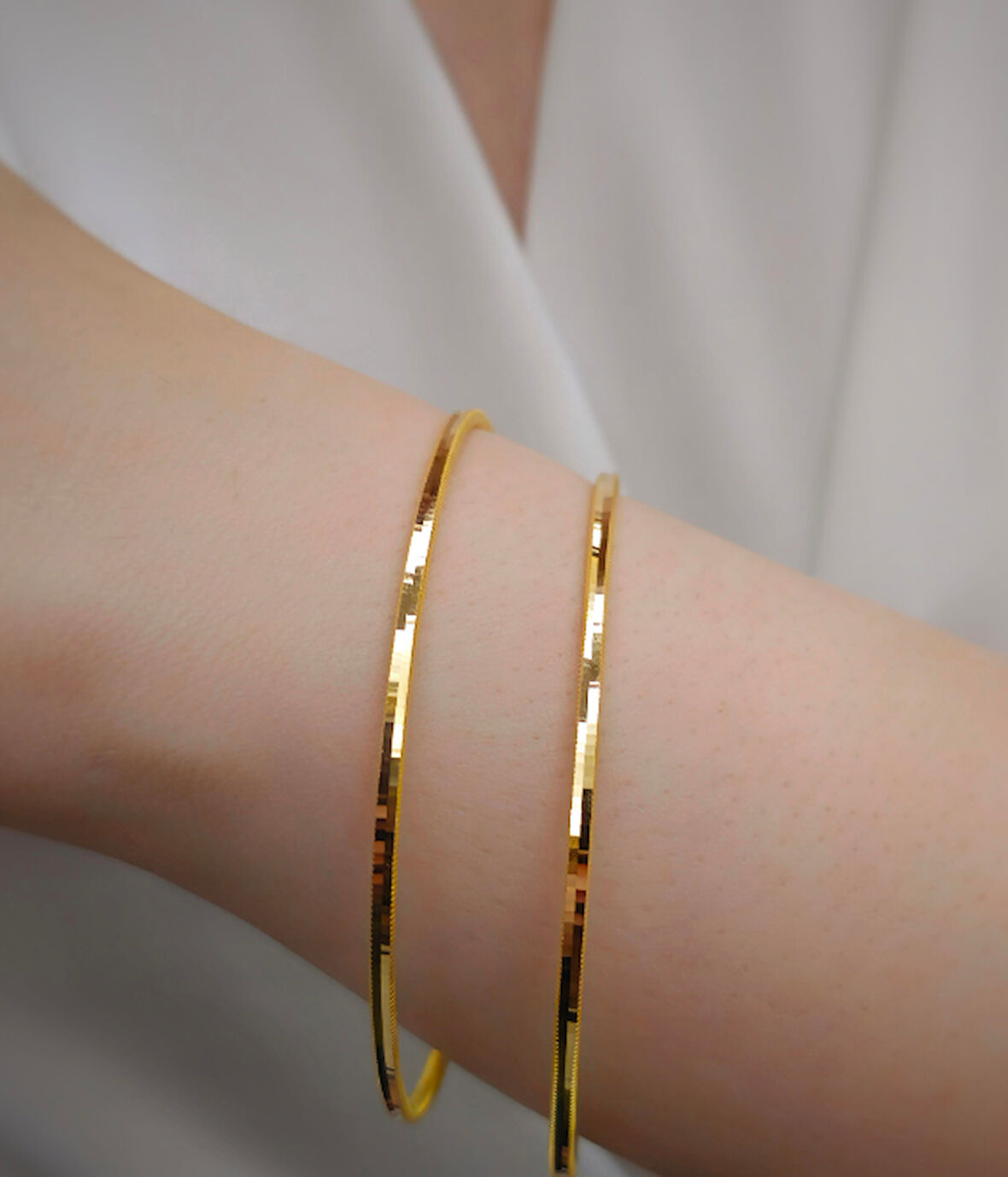 Ajda Altın Kaplama 925 Ayar Gümüş Bilezik