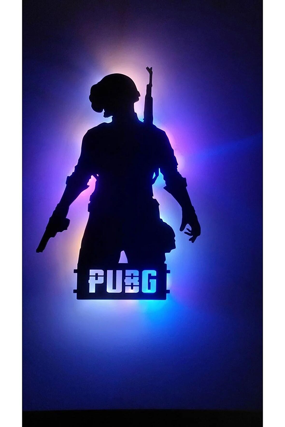 Pubg Led Işıklı Ahşap Tablo