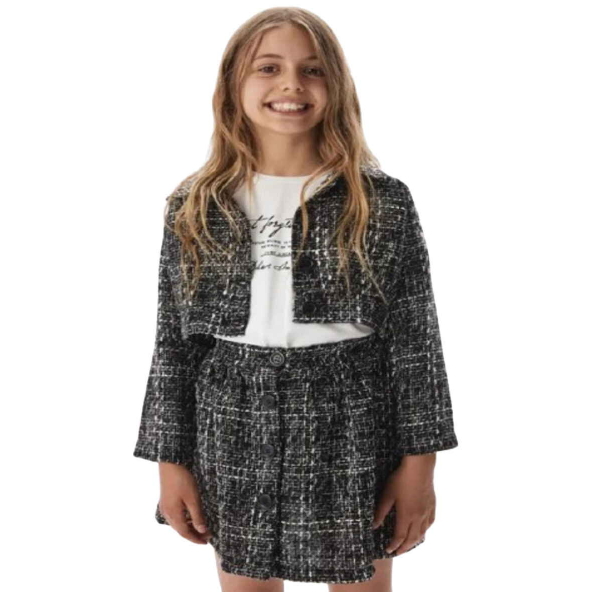 Kız Çocuk Şık İkili Takım –  Ceket & Ayarlanabilir Etek Kombini