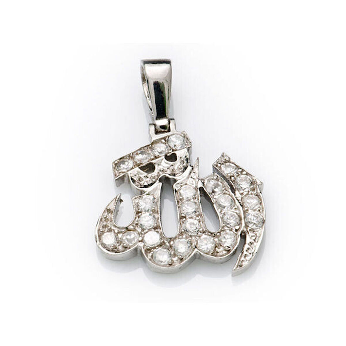 Allah Muhammet Yazılı 925 Ayar Gümüş Kolye