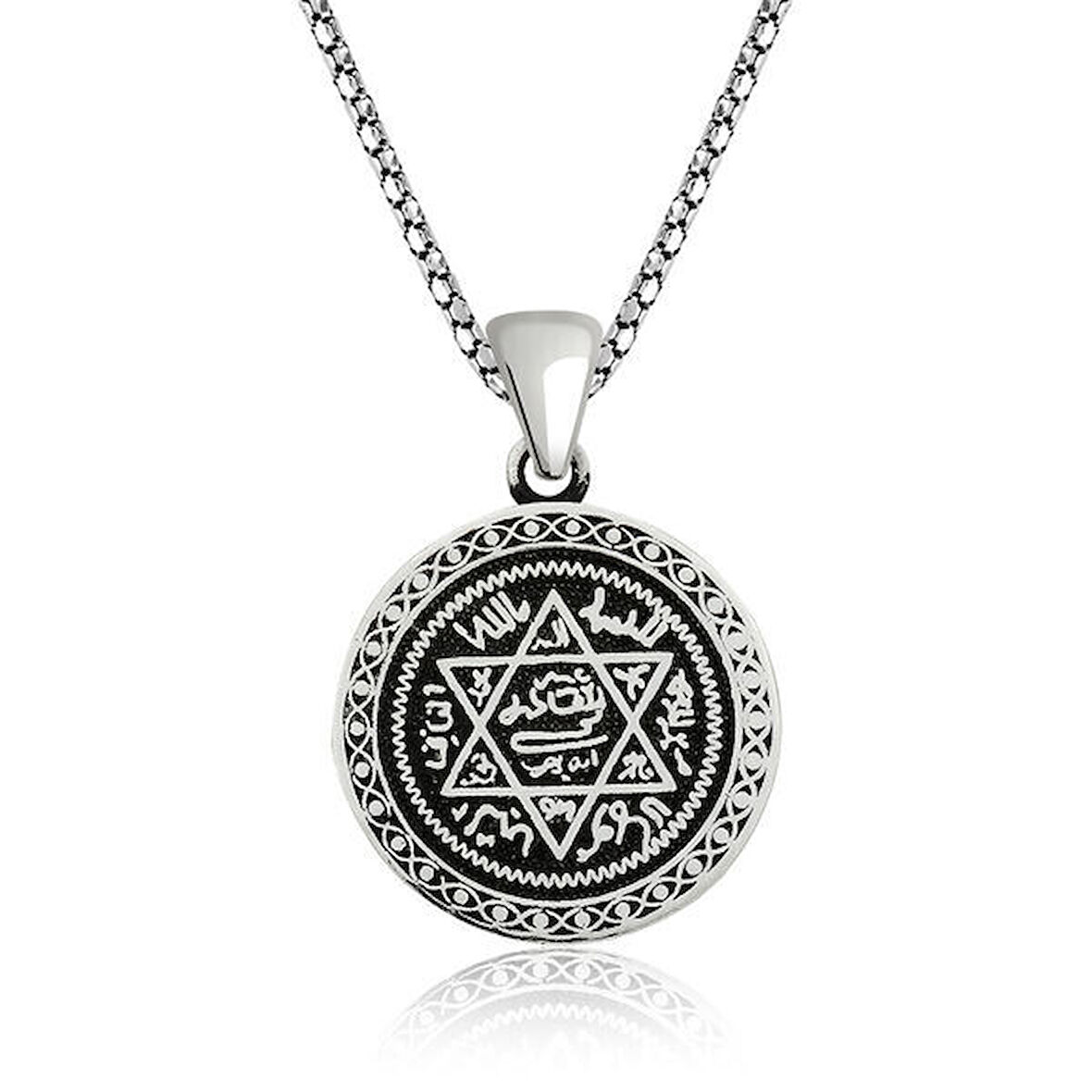 Süleyman Mührü 925 Ayar Gümüş Kolye