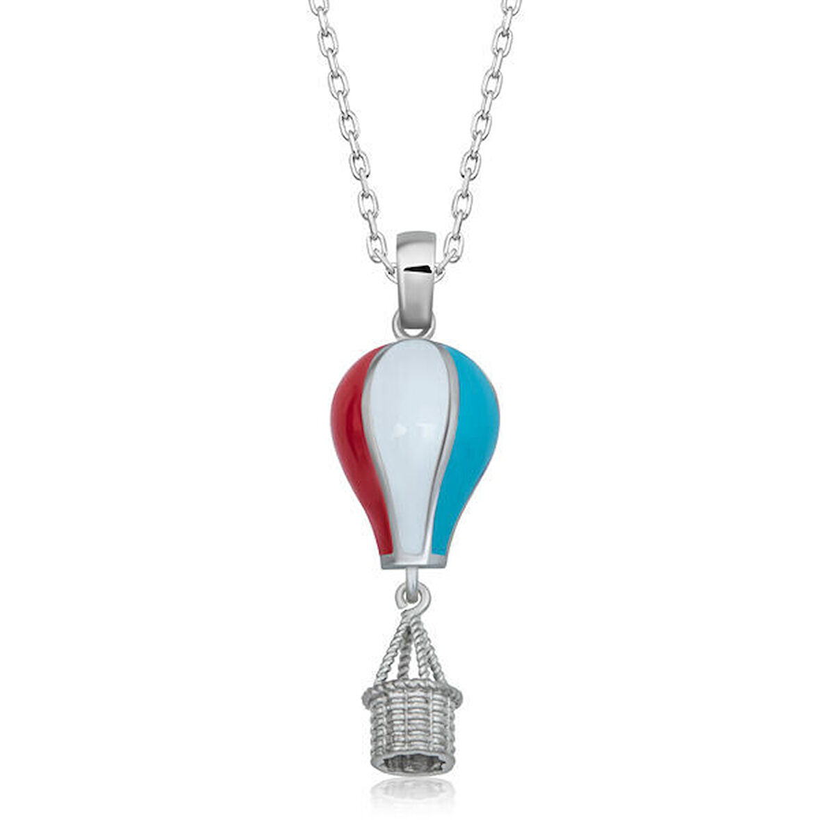 Kapadokya Balonu 925 Ayar Gümüş Kadın Kolye