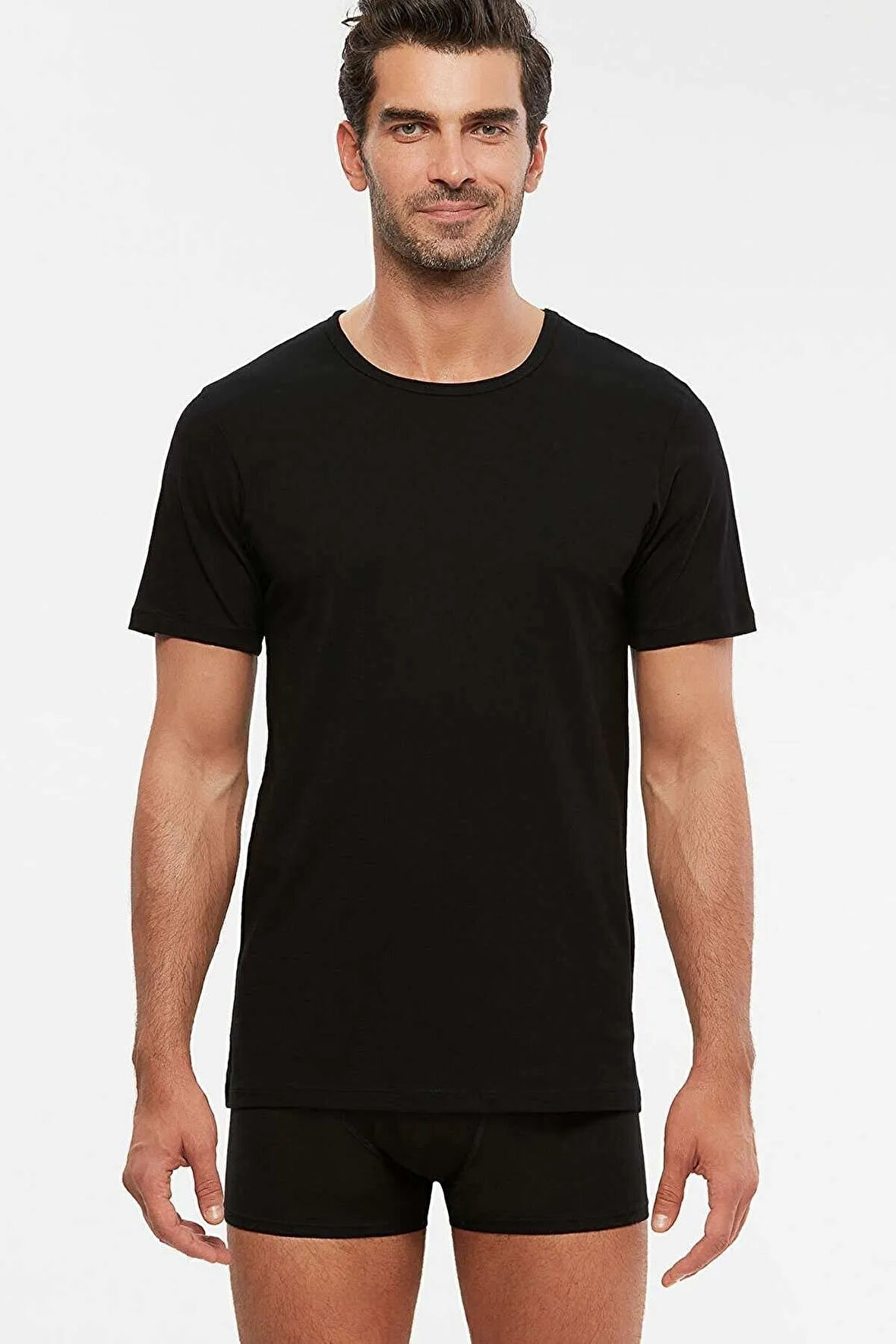 Hulio Bisiklet Yaka 2 Li Erkek Tshirt (2 Paket)