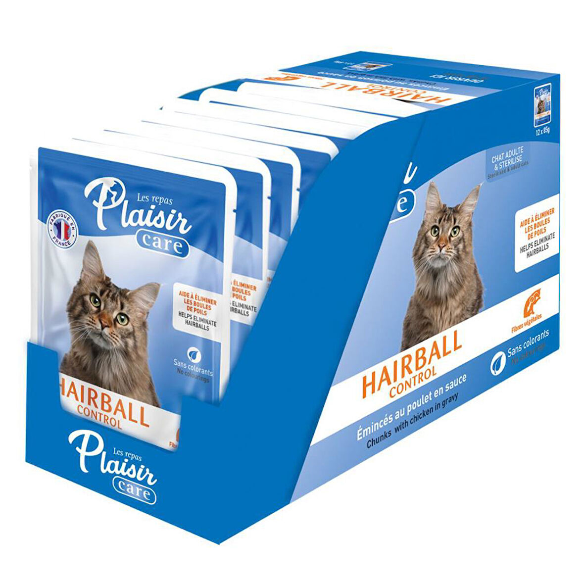 Plaisir Care 85Gr Pouch Hairball Control - Tüy yumağı Kontrol 12Adet Yaş Kedi Maması