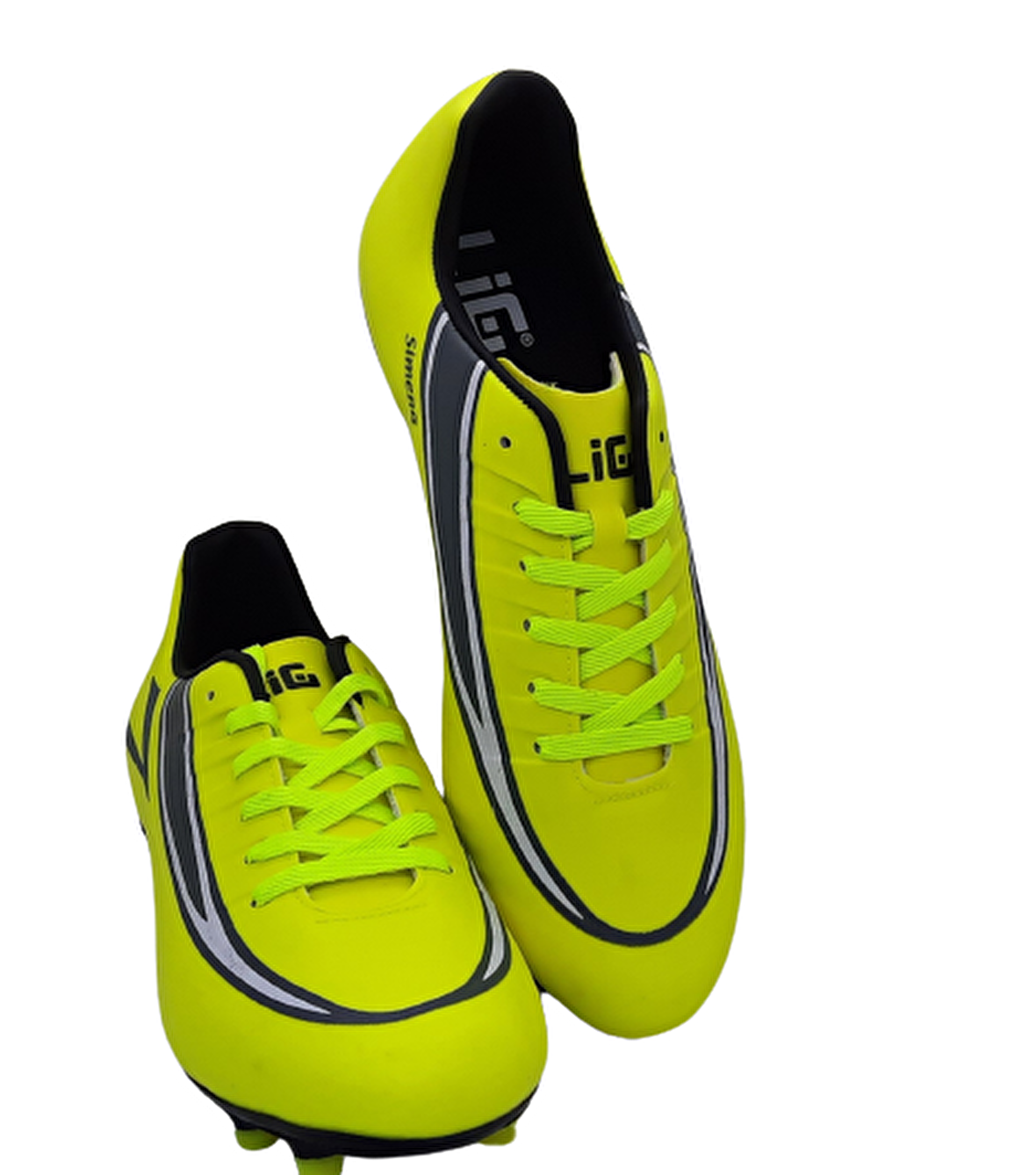 Lig Simena Krp 35 Match Neon Sarı Numara 40 Krampon Çim Saha Erkek Futbol Ayakkabı
