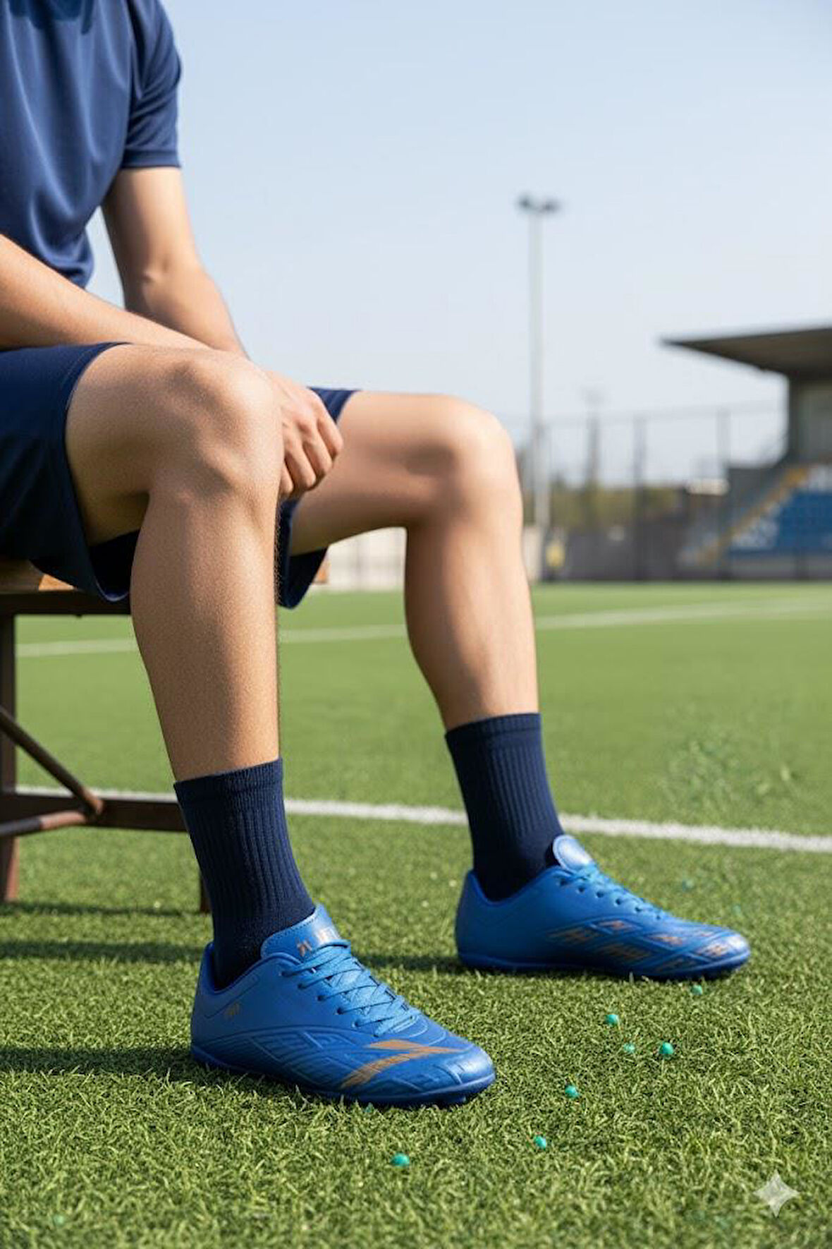 Lig Titan Saks Mavi Orjinal Ürün Çim Saha Halı Saha Erkek Futbol Ayakkabı