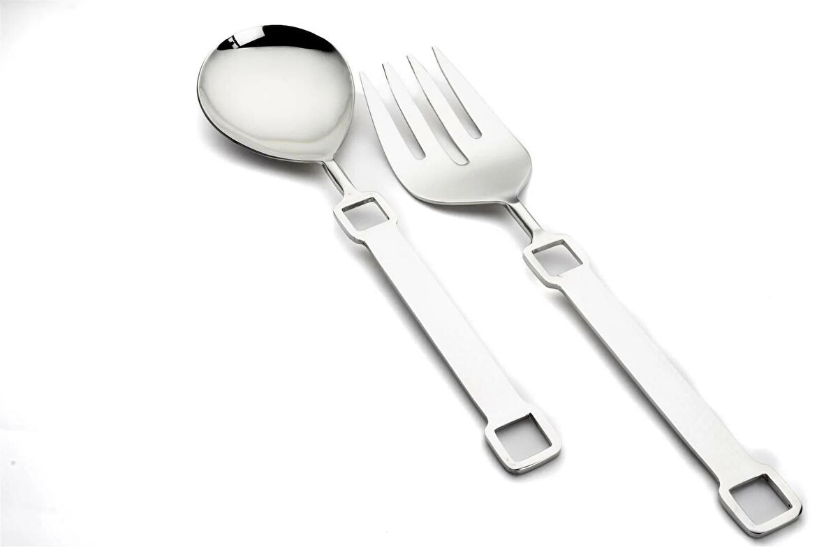 Mikasa Moor Mira Gümüş 2li Salata Servis Seti  