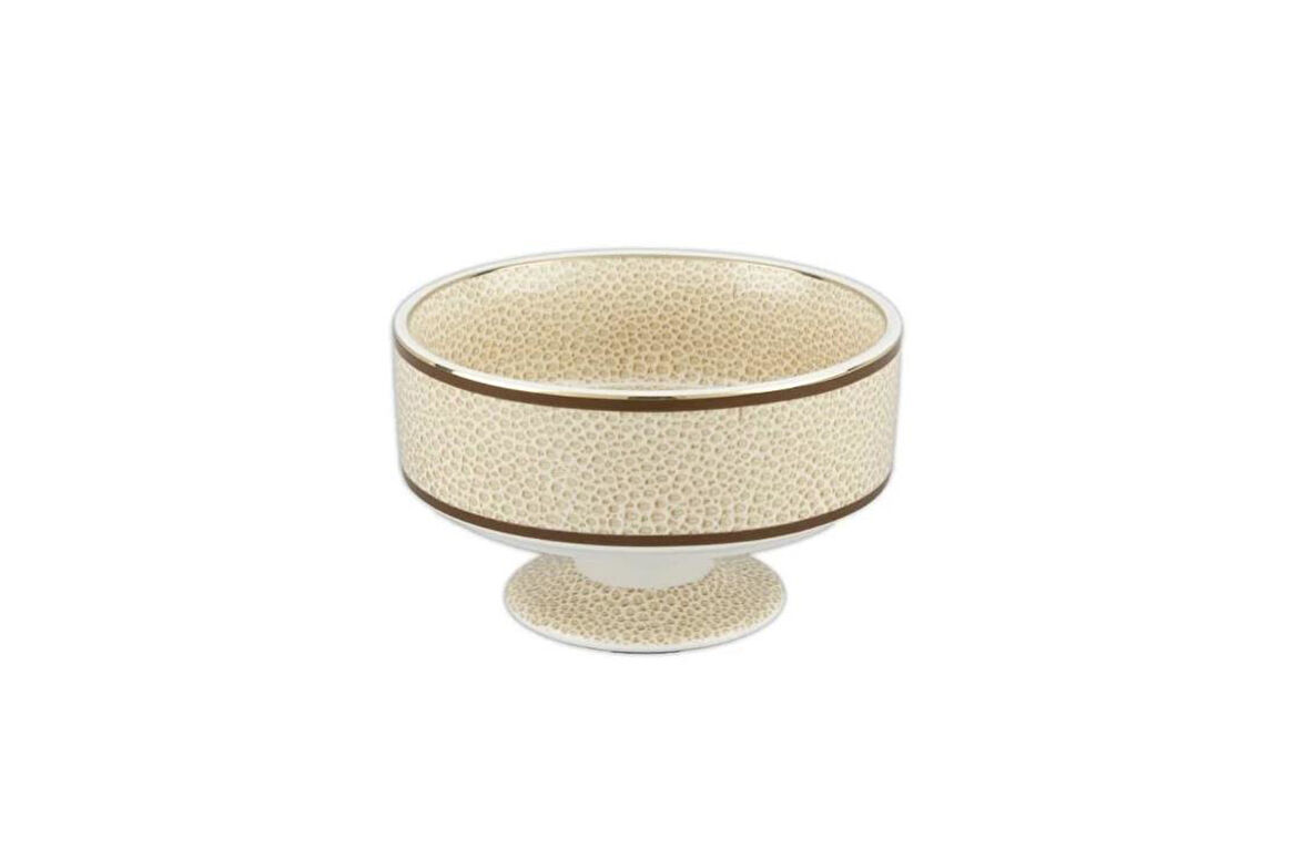 Mikasa Moor Micasa Desenli Ekru Ayaklı Kurabiyelik 13x8cm P123.813231