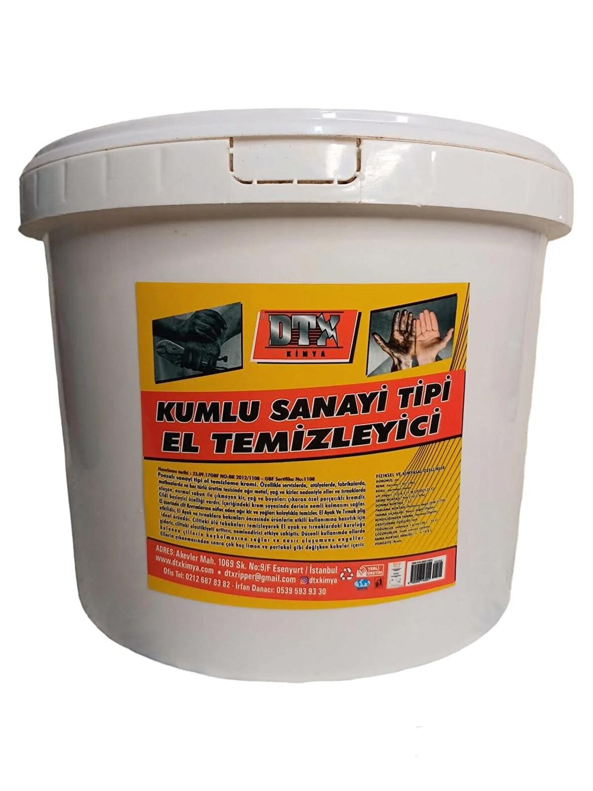 Sanayi Tipi Granürlü Ponzalı El Temizleme Sabunu (kremi) 7KG