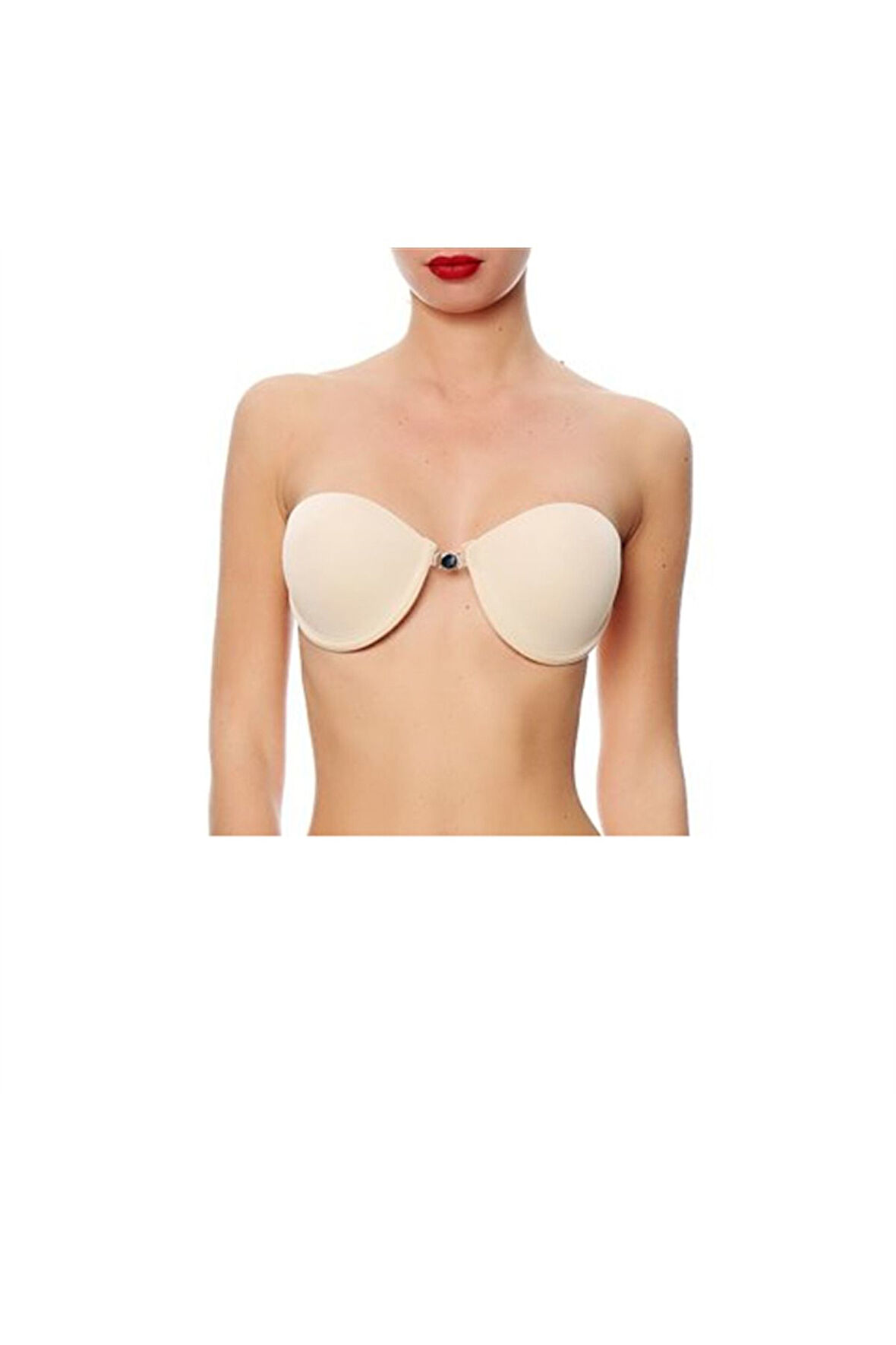 Önden Klipsli Sırtı Askılı Push Up Straplez Sütyen