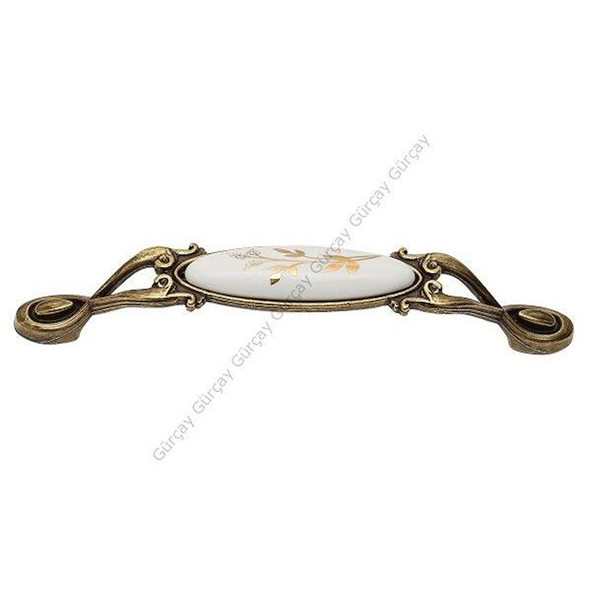 Narin Porselen Antik Çekmece Kapak Kulpu - 2 Adet 128MM