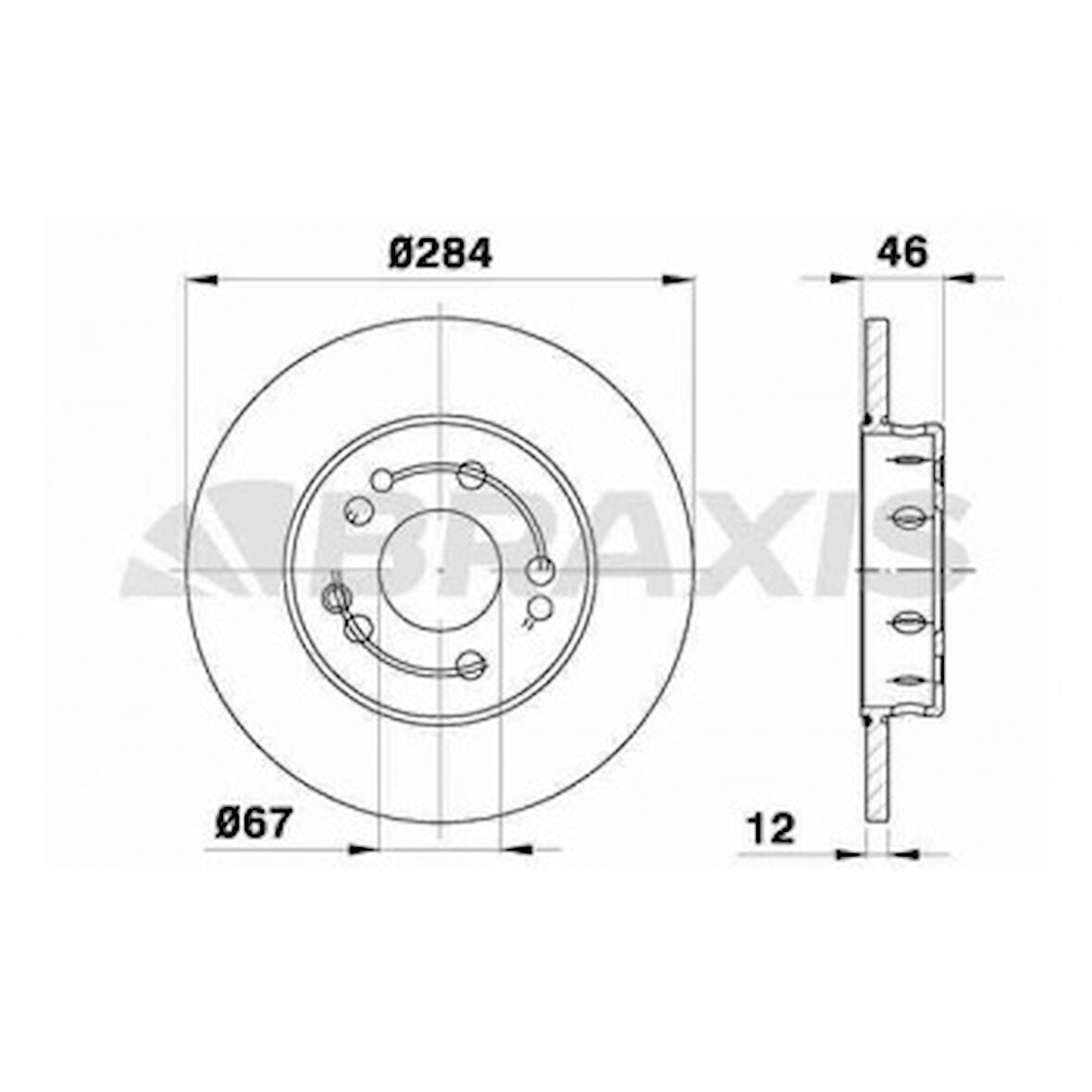 Mercedes Fren Diski On W124 85>93 S124 86>93 C124 87>92 - Braxıs Ae0394