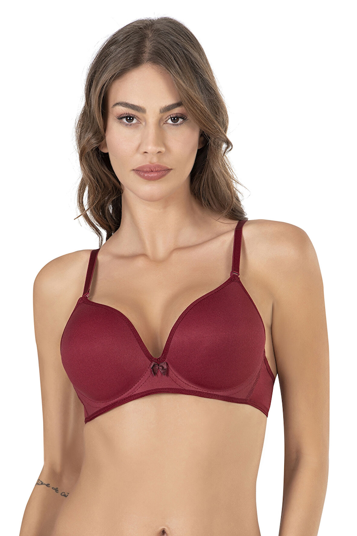 Nisan 001 Kadın Dolgulu Destekli Balenli Telli Kulaklı Basic Günlük Sütyen