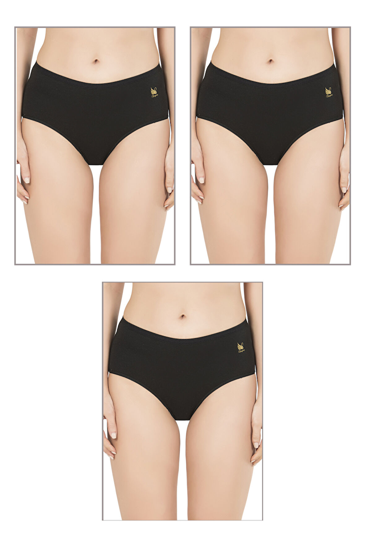 Özkan 23922 3'lü Paket Kadın Pamuklu Modal Esnek Yumuşak Yüksek Bel Bato Külot