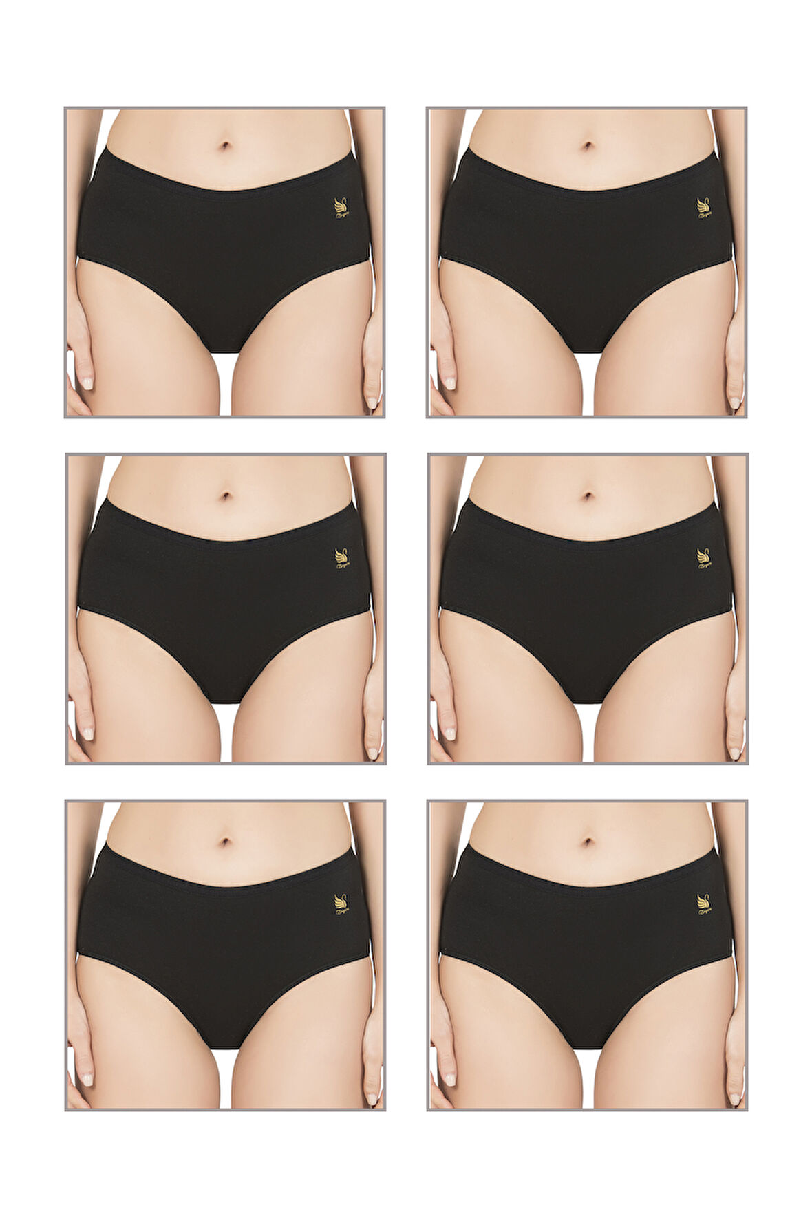 Özkan 23922 6'lı Paket Kadın Pamuklu Modal Esnek Yumuşak Yüksek Bel Bato Külot