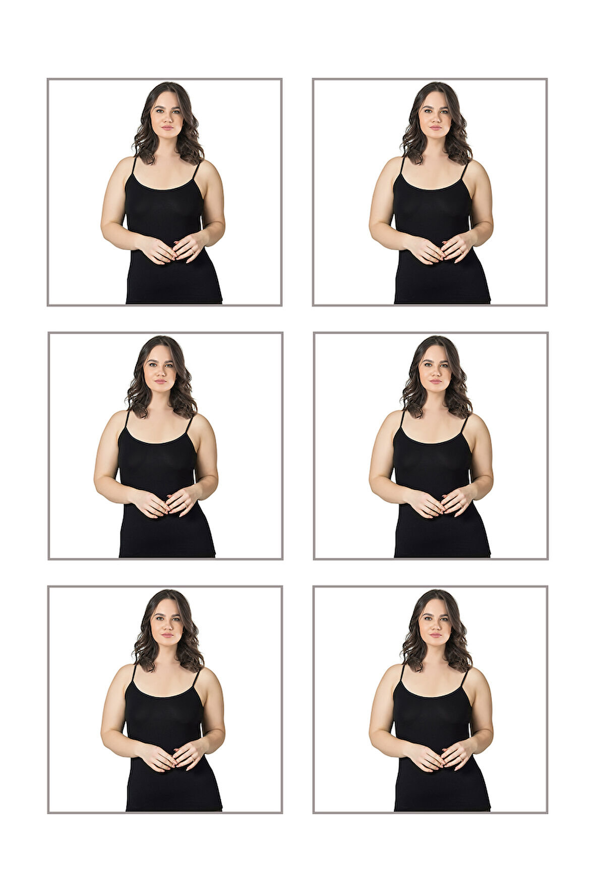 Özkan 25923 6'lı Paket Kadın Viskon İp Askılı Biyeli Yumuşak İnce Askılı Büyük Geniş Beden Atlet