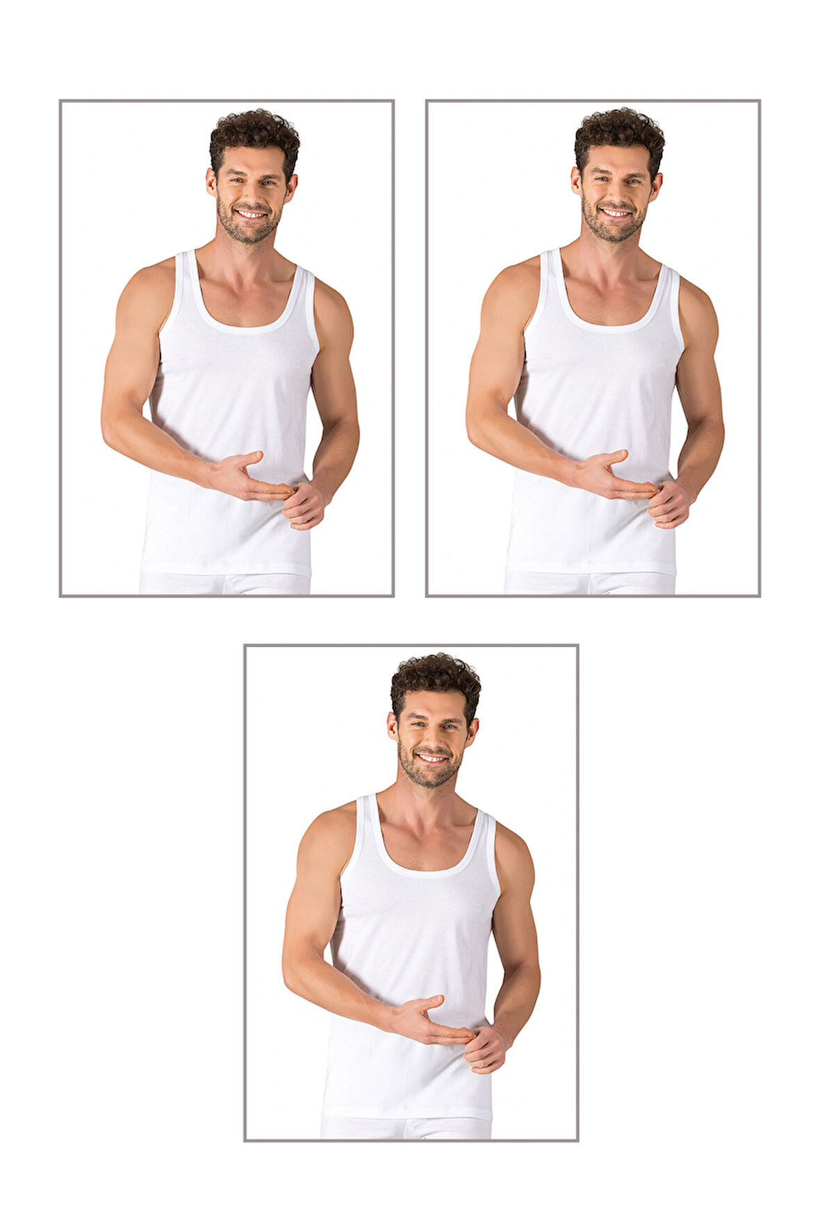 Özkan 11407 3'lü Paket Erkek %100 Pamuklu Süprem Esnek Rahat Kalın Askılı Örme Atlet