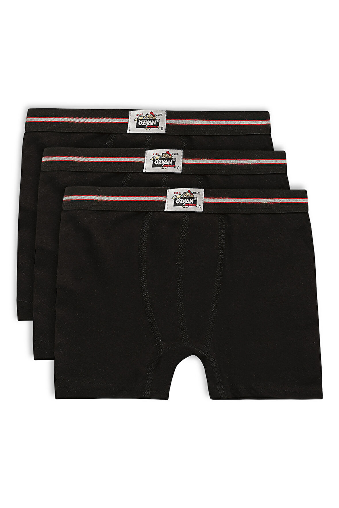 Özkan 0711 3'lü Paket Erkek Çocuk %100 Pamuklu Esnek Yumuşak Boxer Şort