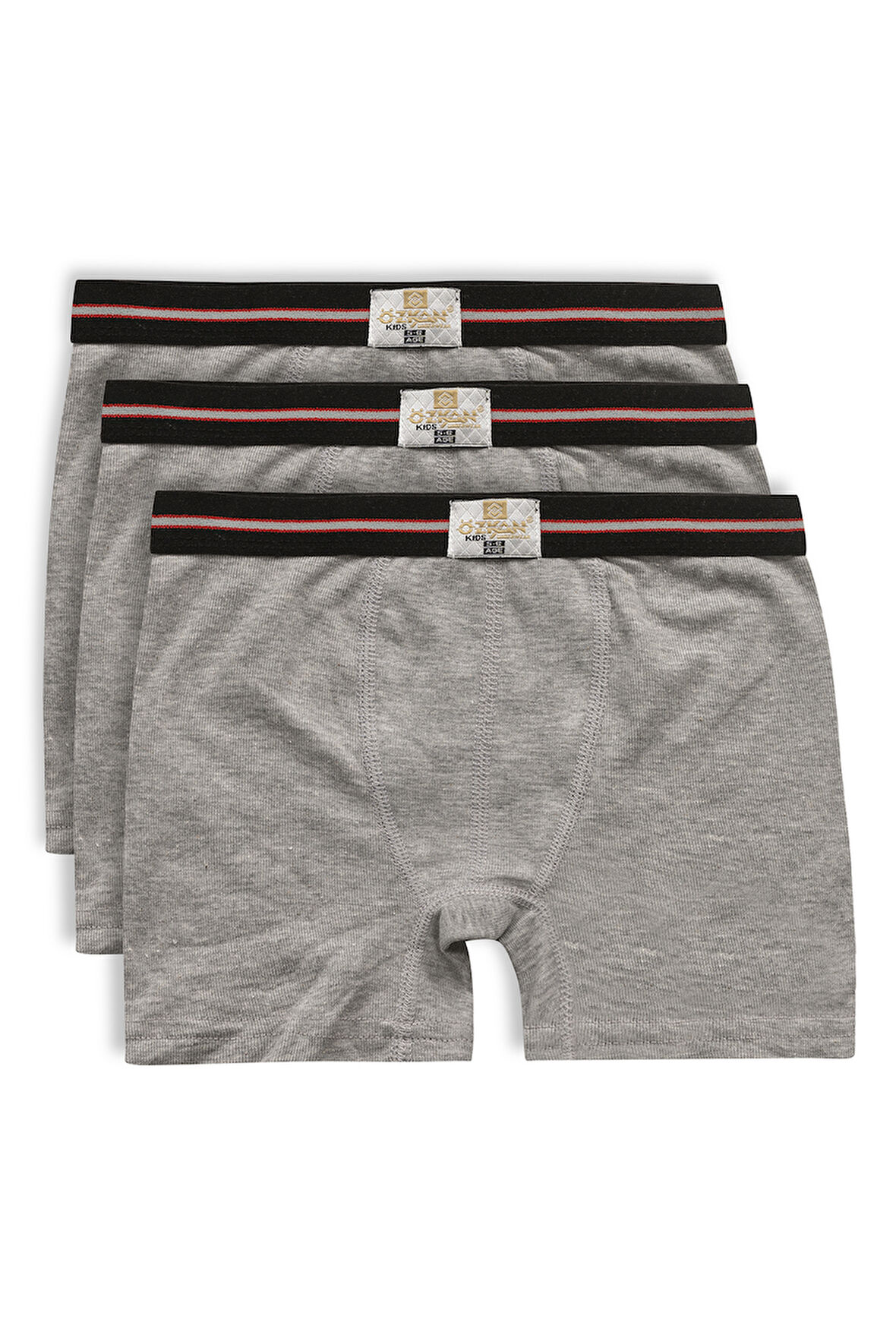 Özkan 0711 3'lü Paket Erkek Çocuk %100 Pamuklu Esnek Yumuşak Boxer Şort