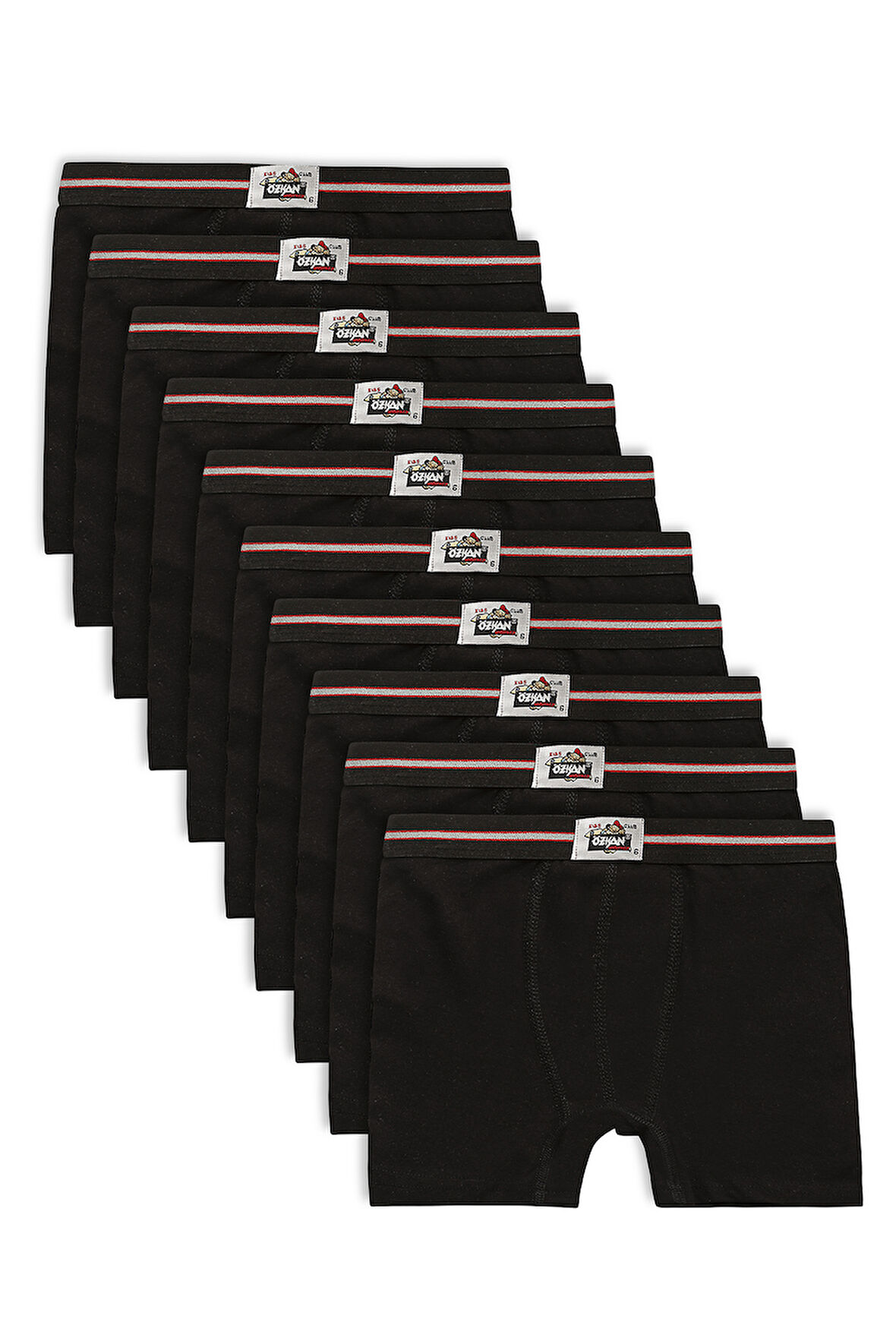 Özkan 0711 10'lu Paket Erkek Çocuk %100 Pamuklu Esnek Yumuşak Boxer Şort