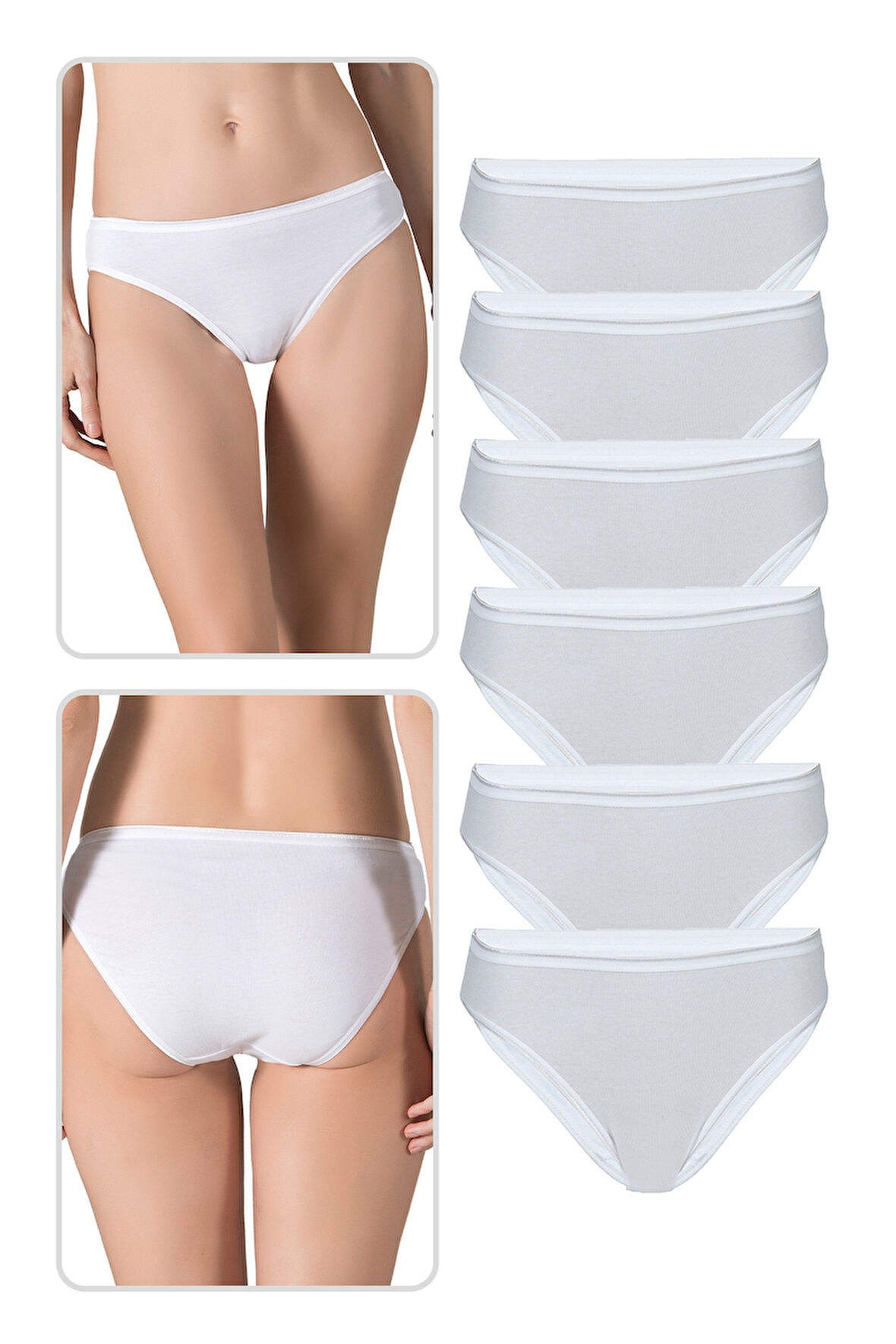 Özkan 23926 6'lı Paket Kadın Viskon Esnek Rahat Slip Külot