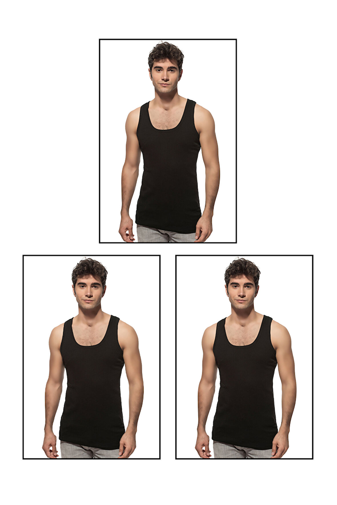 Özkan 0113 3'lü Paket Erkek Çocuk Ribana %100 Pamuklu Garson Boy Esnek Rahat Kalın Askılı Atlet