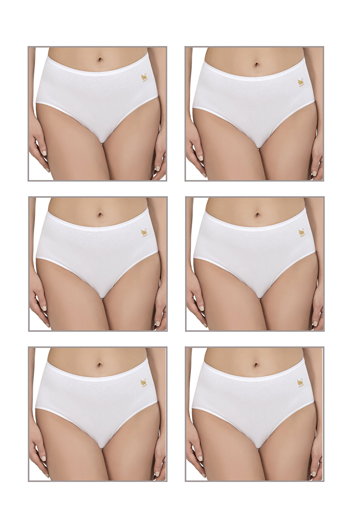 Özkan 23922 6'lı Paket Kadın Pamuklu Modal Esnek Yumuşak Yüksek Bel Bato Külot