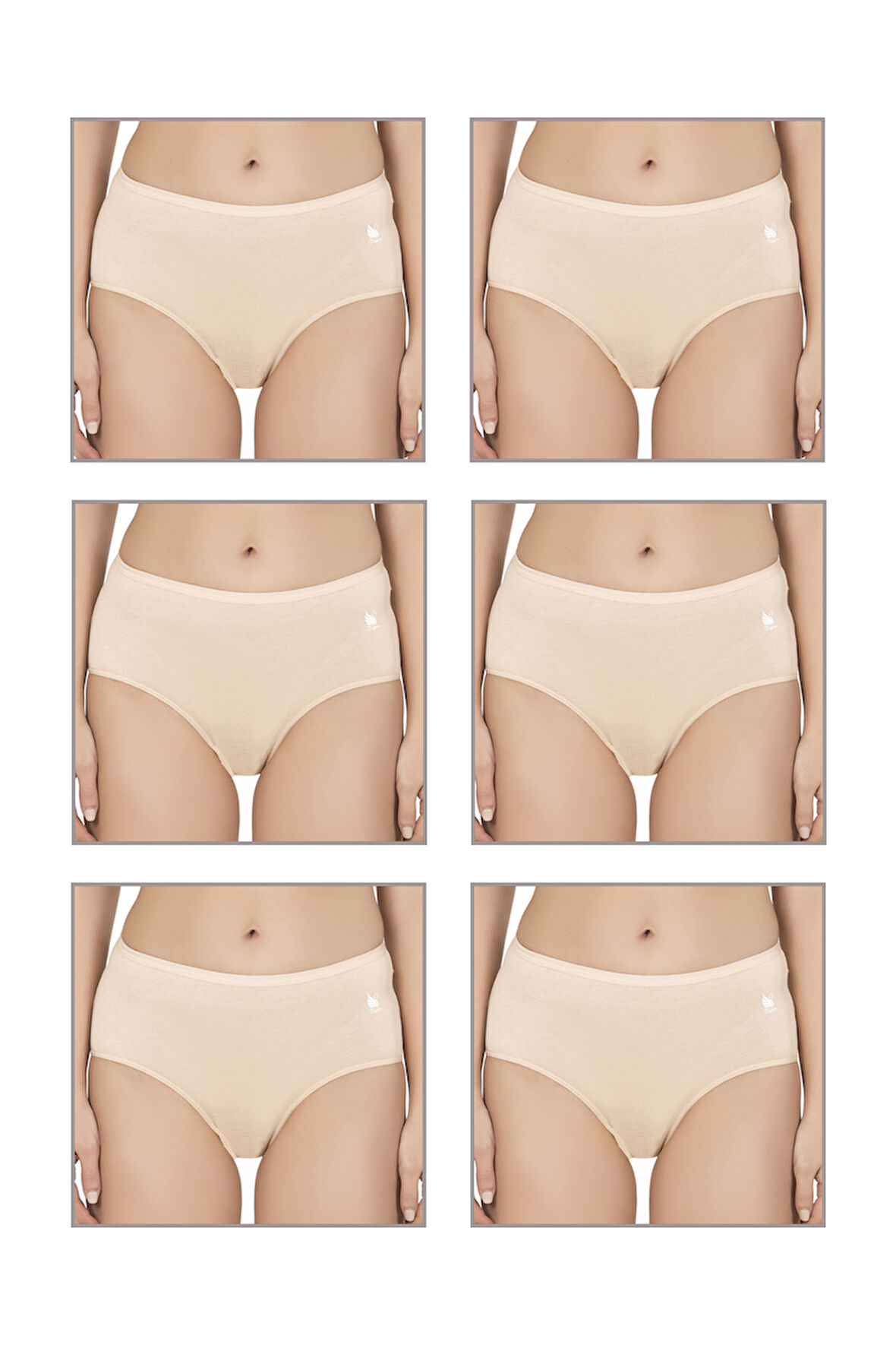 Özkan 23922 6'lı Paket Kadın Pamuklu Modal Esnek Yumuşak Yüksek Bel Bato Külot