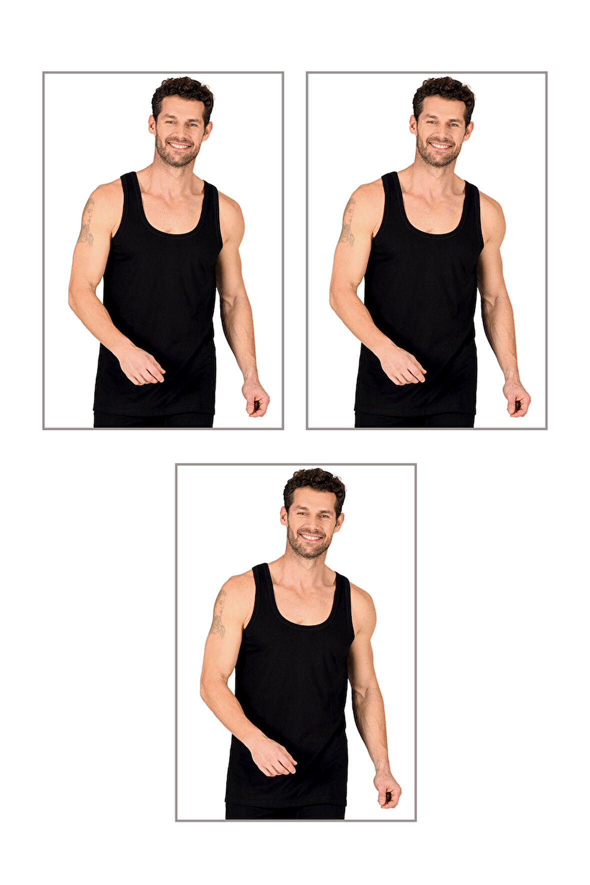 Özkan 11406 5'li Paket Erkek %100 Pamuklu Ribana Esnek Rahat Kalın Askılı Örme Atlet