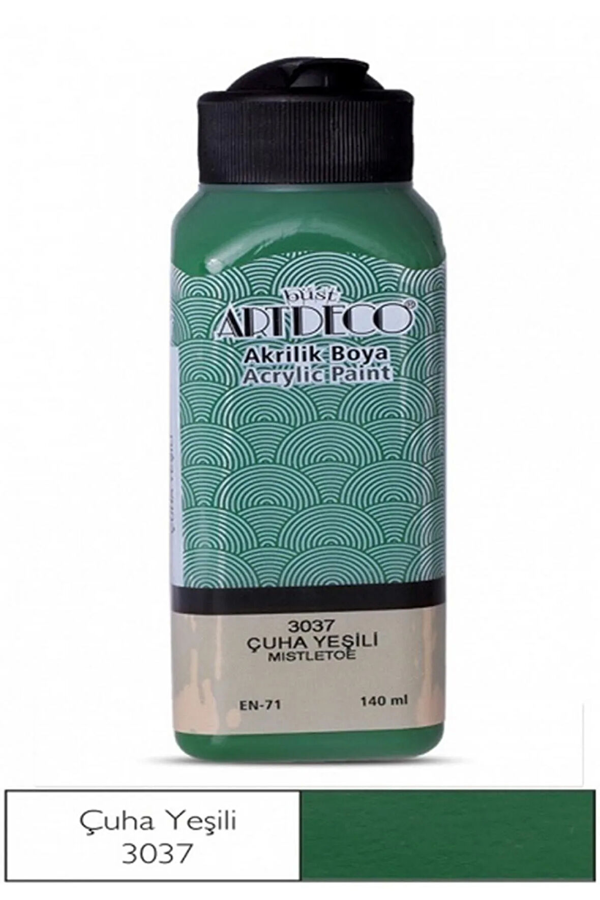 Akrilik Boya 140 Ml. Şişe Çuha Yeşili Renk Kodu: 3037