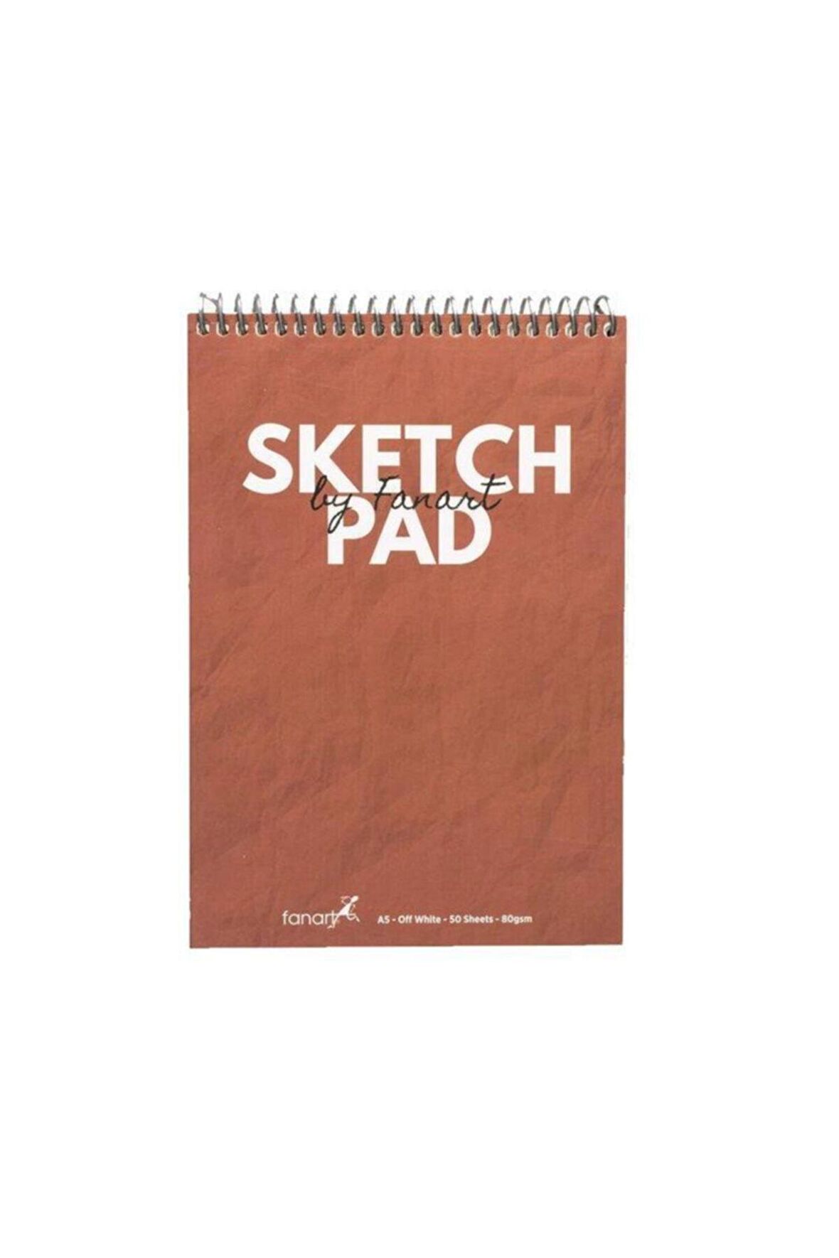 Academy Sketch Pad A5 Bordo Kapak 80 Gr 50 Yp Üstten Spiralli