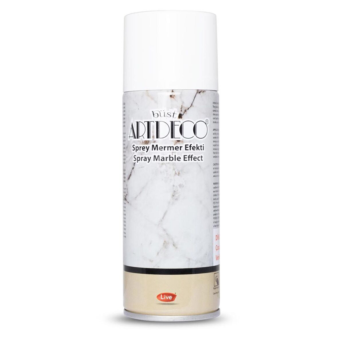 Artdeco Akrilik Sprey Boya Mermer Efekti Beyaz 200 ml