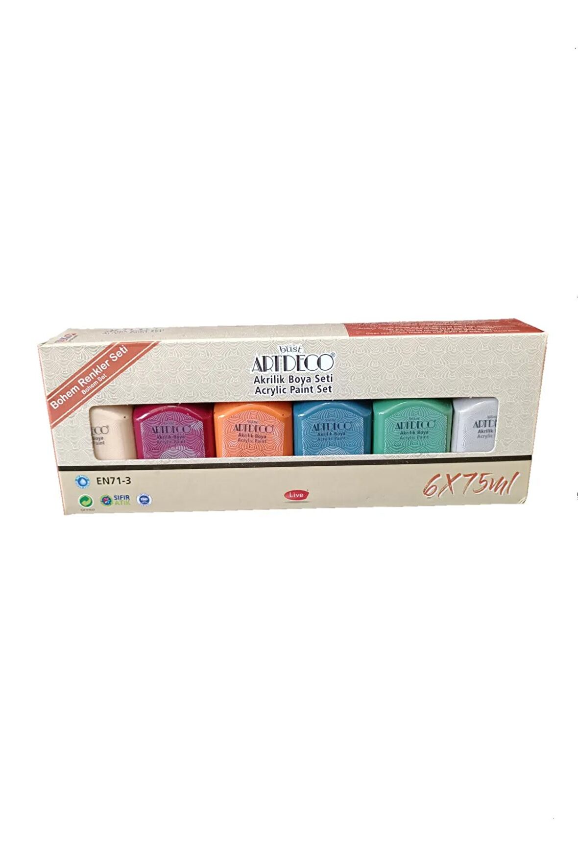 Artdeco 6x75ml Akrilik Boya Bohem Renkleri Set