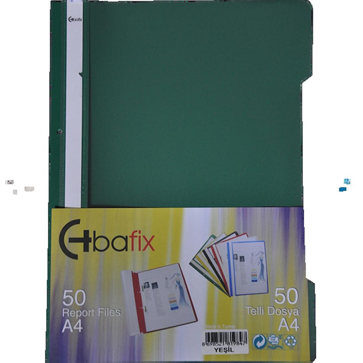 Bafix Telli Dosya Plastik Xl Yeşil A4