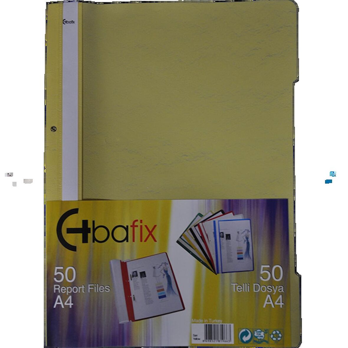 Bafix Telli Dosya Plastik Xl Sarı A4