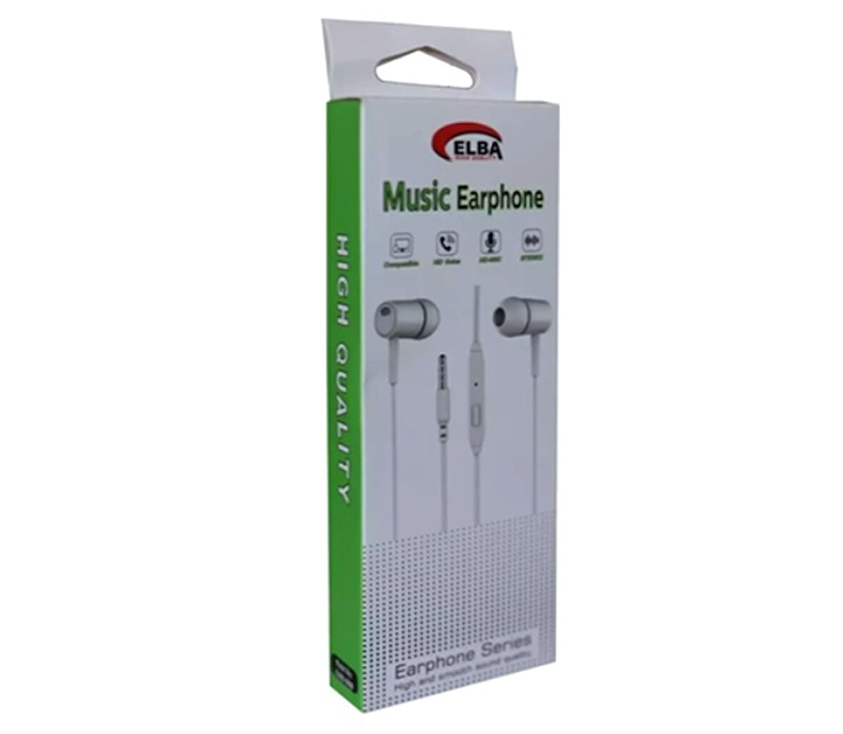 Elba Kulaklık Kablolu Elb-22-D21B Beyaz - 3 adet