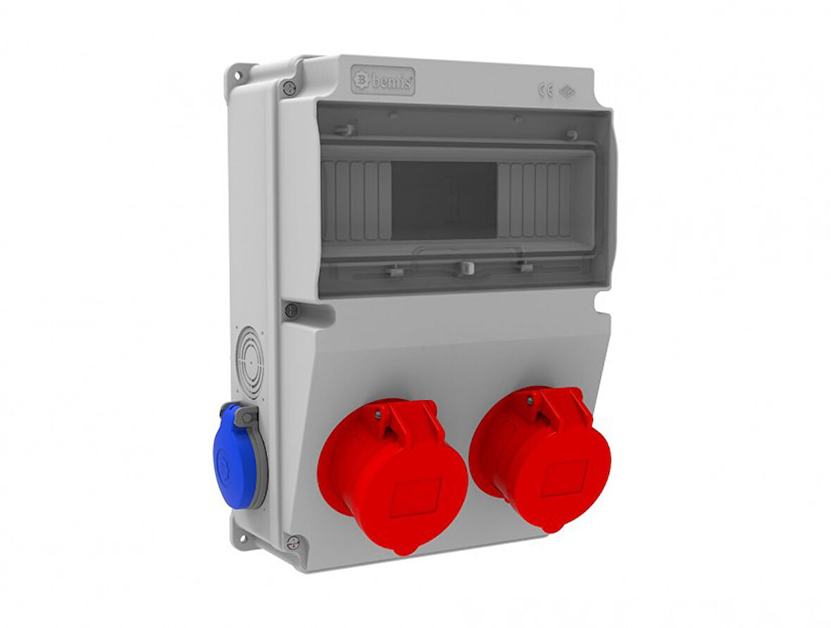 Bemis V10 5X16A Ön 2 Ad. Delikli 1X16A 2 Ad. Yan 210X300X122 IP44 Kombinasyon