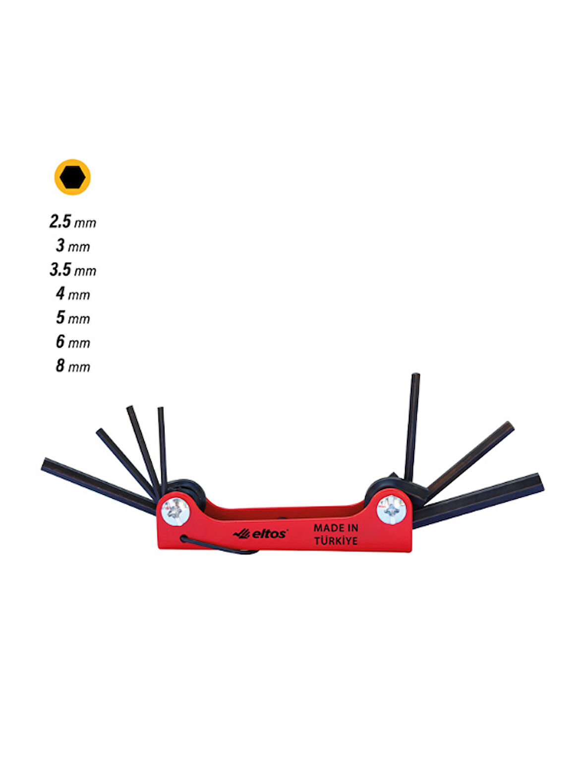 Nalburkent Eltos Çakı Alyan Allen Seti 7 Parça 2.5-8 mm Kompakt Yerli Üretim