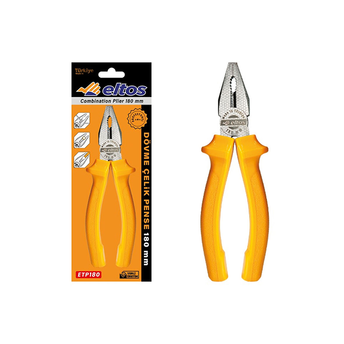 Eltos Dövme Çelik Pense 180mm (Vakumsuz)