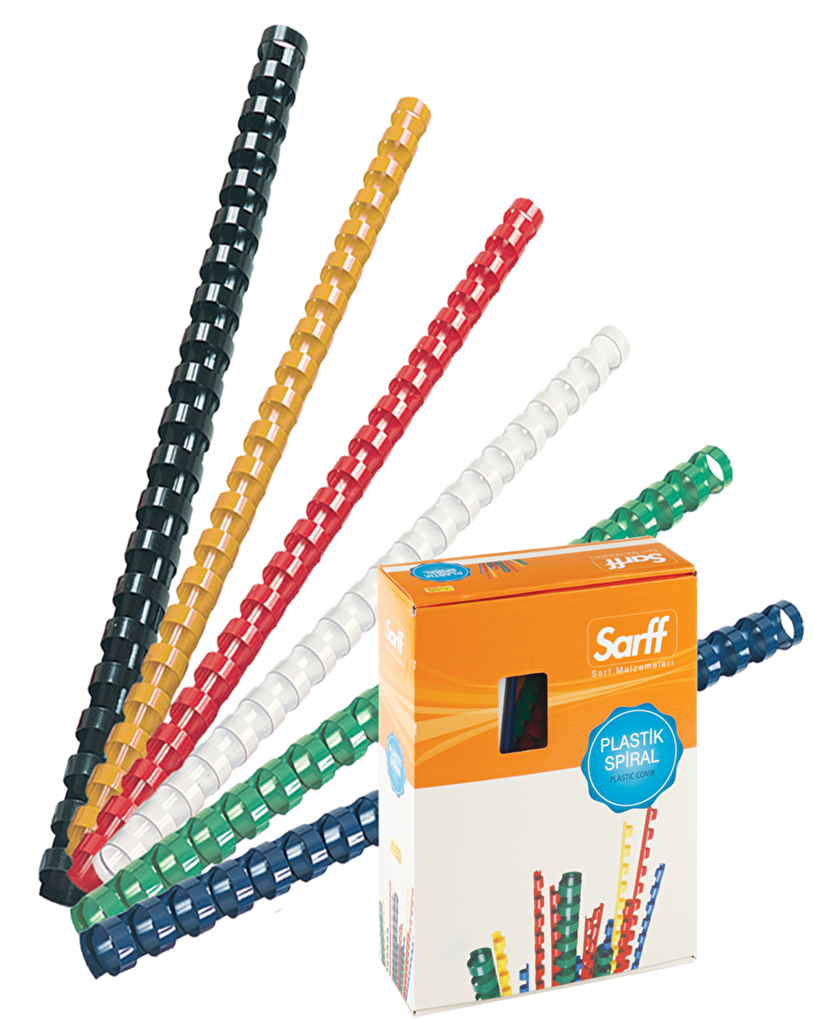 Sarff 45mm.BEYAZ DELUX Plastik spiral 50 Adet
