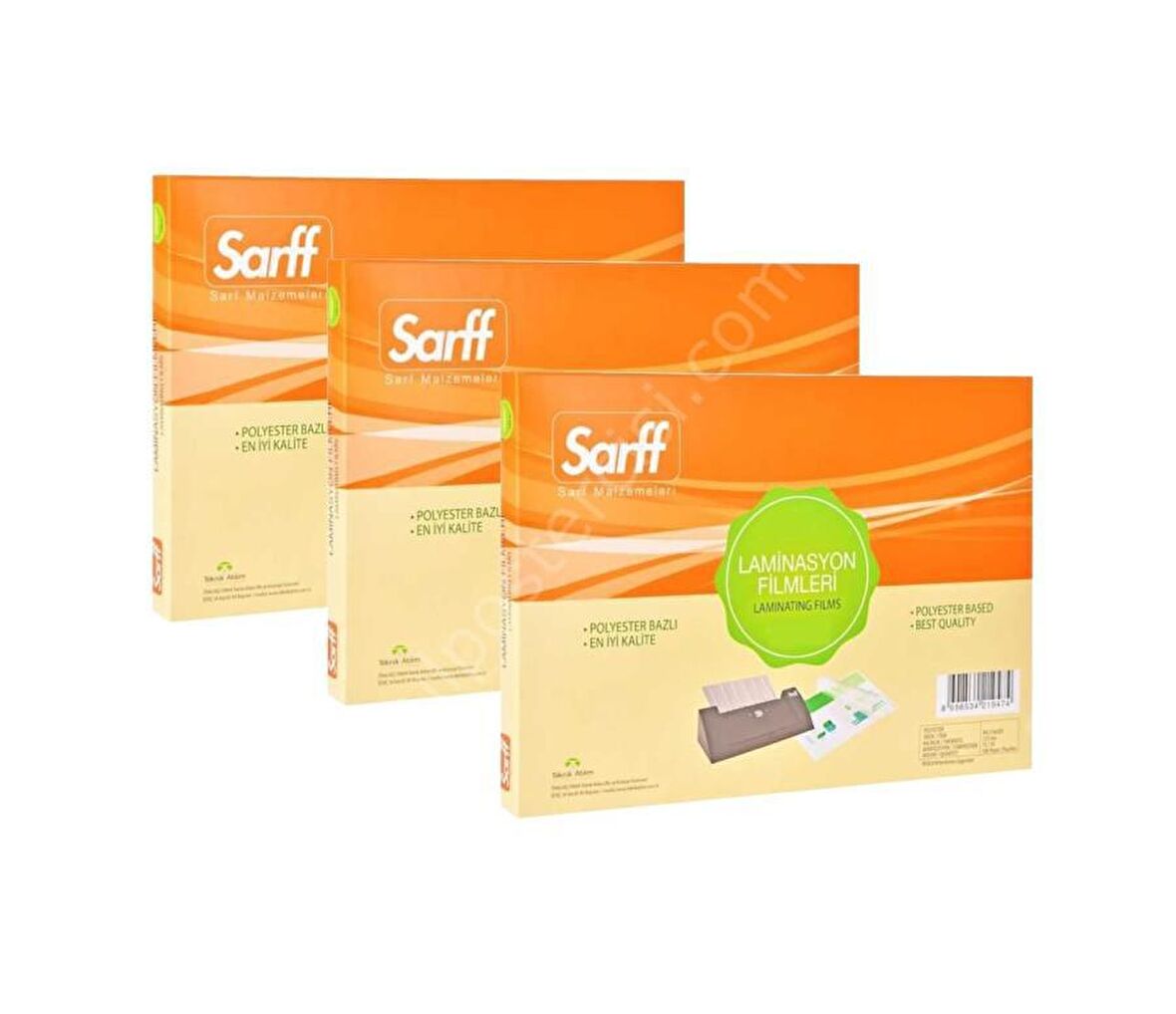 Sarff 150 Micron KK.(65X95) Parlak Laminasyon Filmi Şeffaf 100 Adet