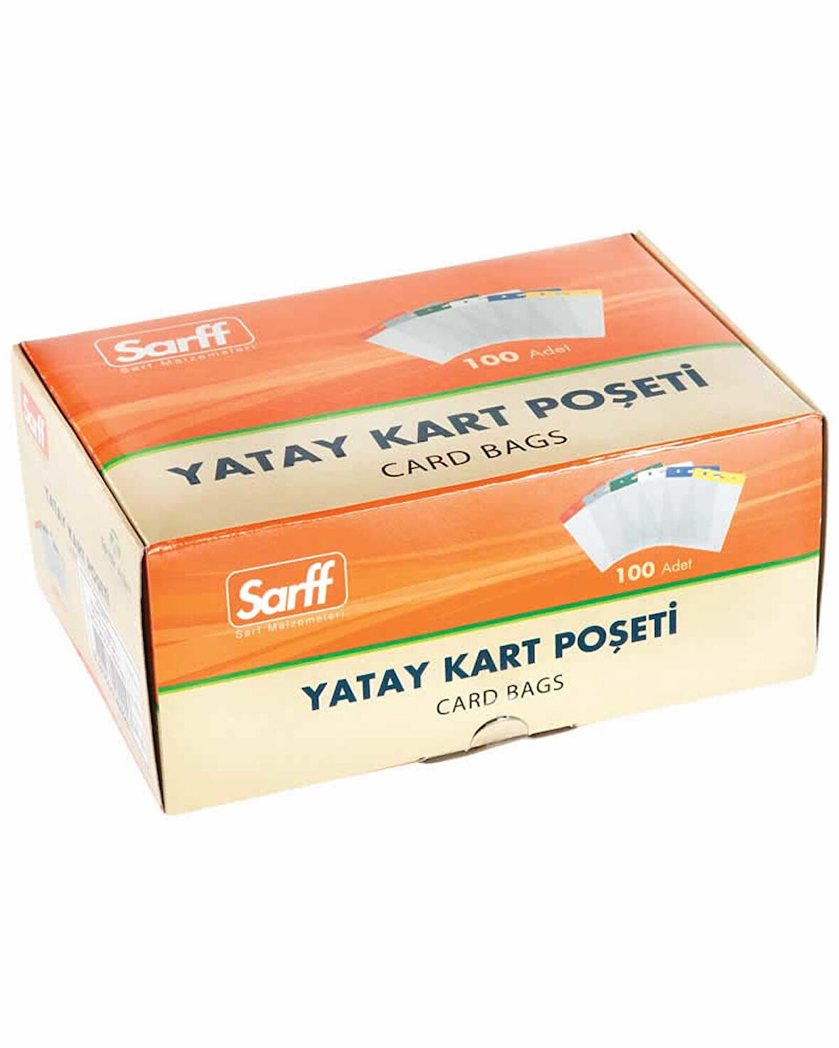 SARFF 12X11CM YATAY GÜVENLİK KART POŞETİ - 100ADET