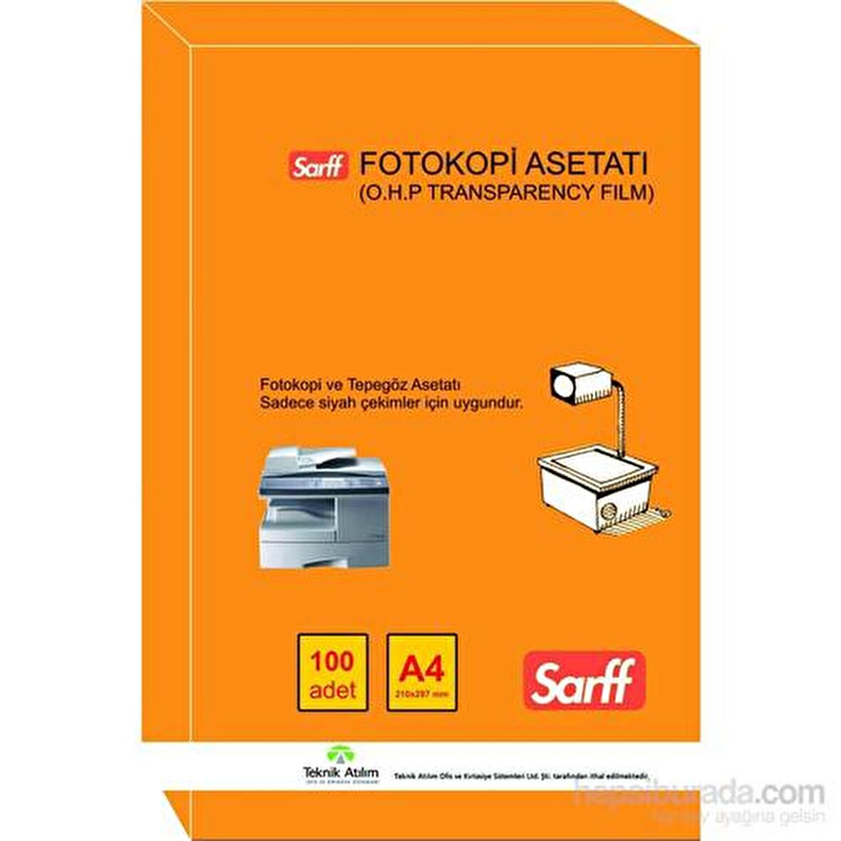 Sarff Fotokopi Asetatı A4 100 adet