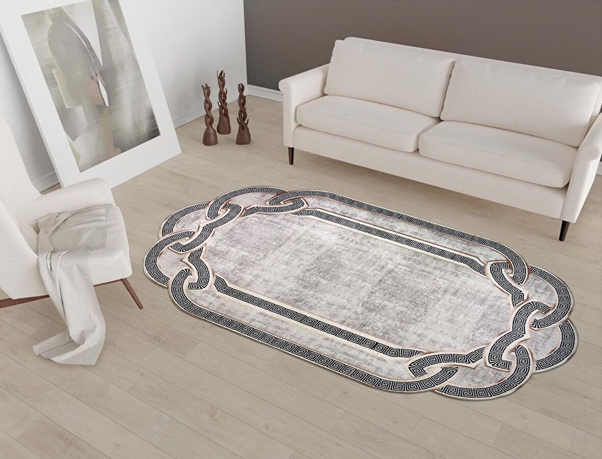 Vitaus Kaymaz Tabanlı Yıkanabilir Halı FGR-S408-80x150