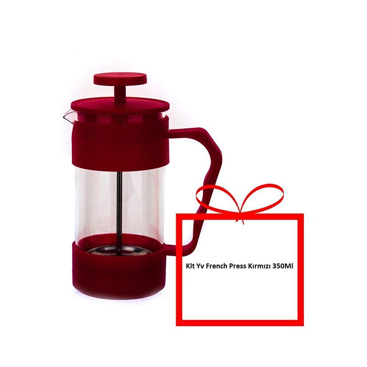 KNM YV FRENCH PRESS KIRMIZI 350ML