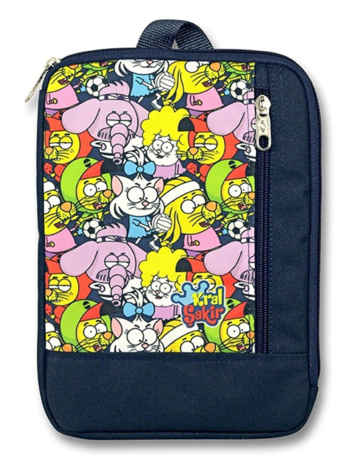 Cennec Dikey Lacivert Kral Şakir Erkek Çocuk Tablet Çantası - (10,9 İnç ve Altı Tabletler İçin Uyumlu)
