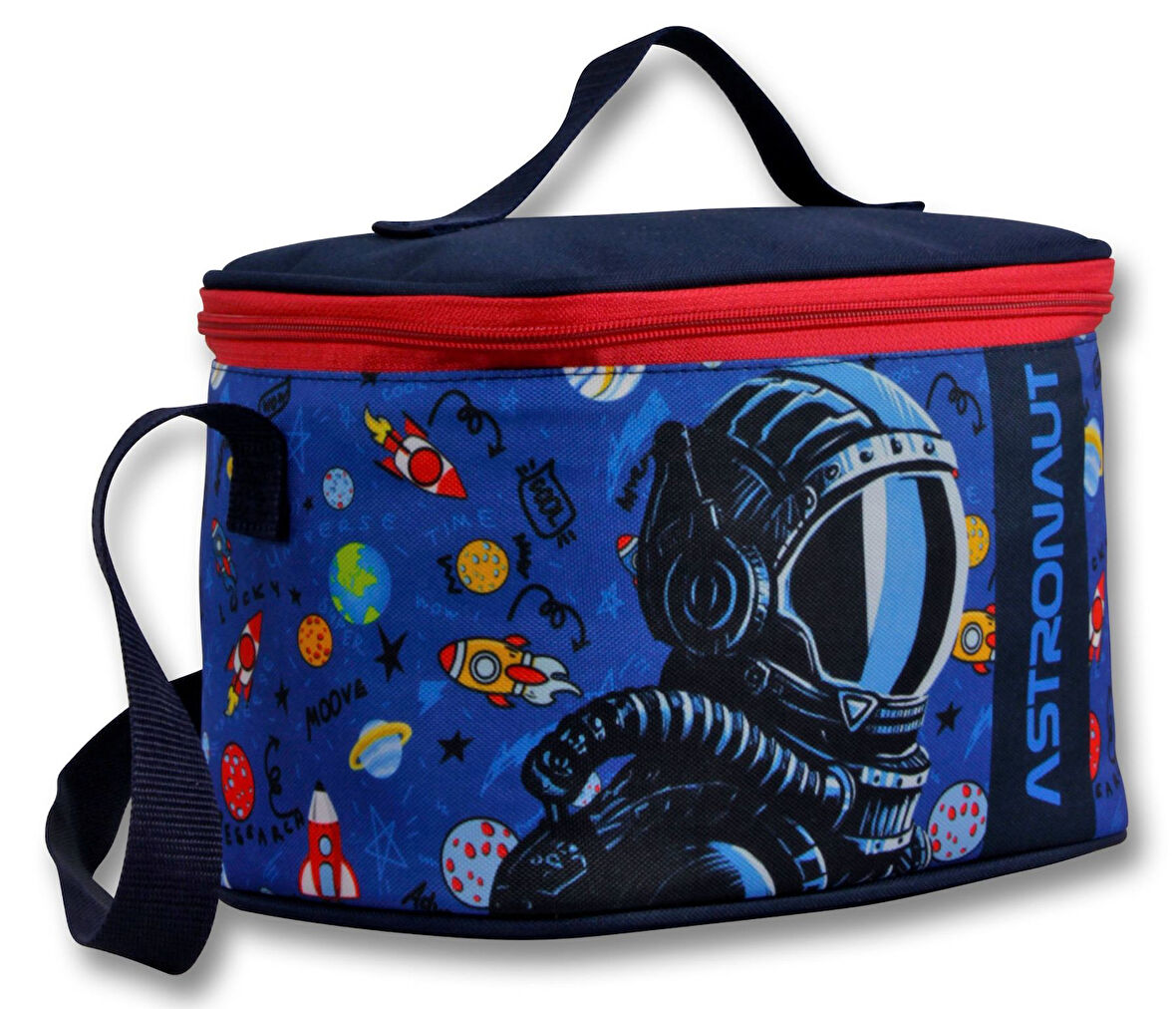 Ümit Çanta 5007 Isı Yalıtımlı Erkek Çocuk (Astronot Baskılı, Lacivert Mavi Renkli) Beslenme Çantası